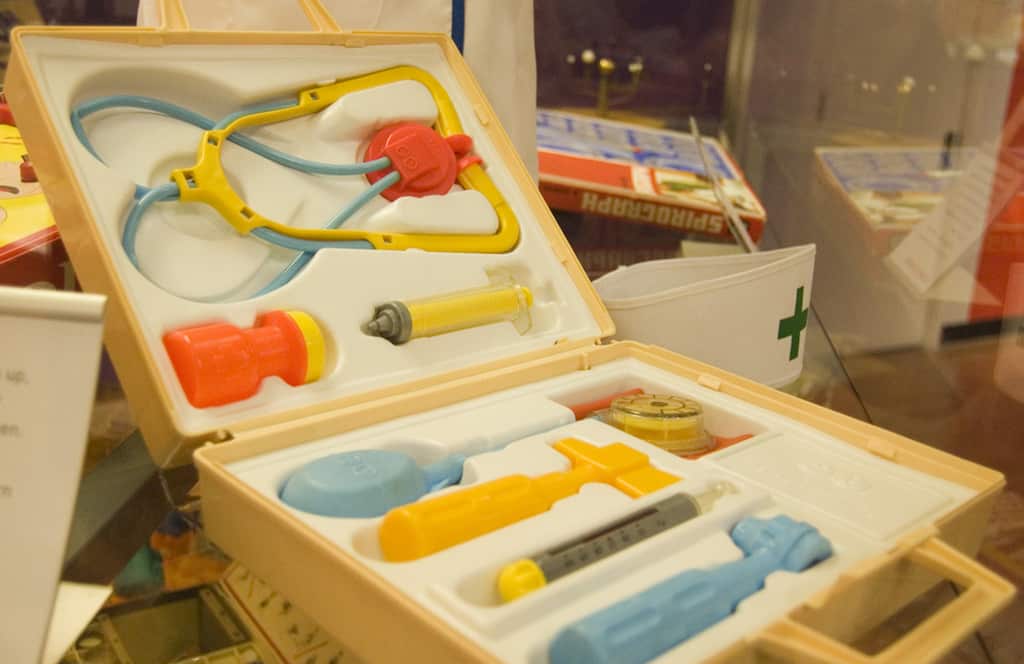 Vintage Fisher Price Doctor Kit Toy with Thermometer