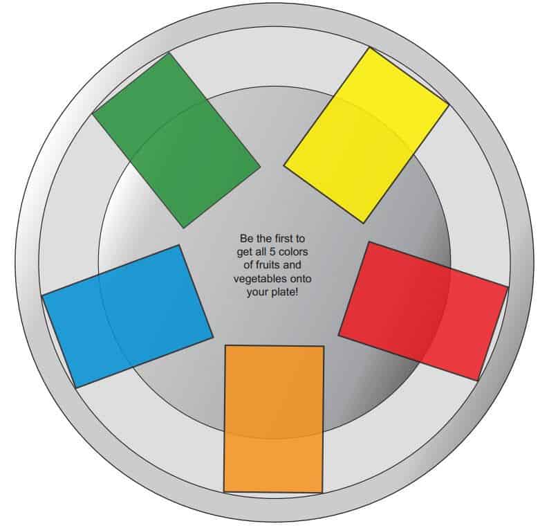Eat a Rainbow Game Board for Healthy Eating