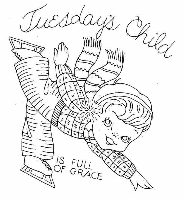 Tuesday's child is full of grace. Ice skating girl