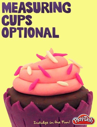 Cupcake made out of playdough
